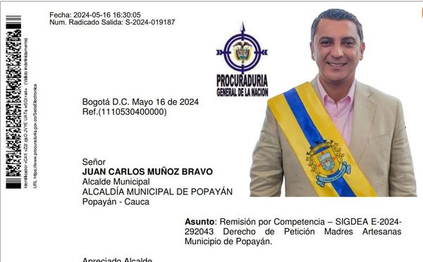Alcalde de Popayán mintió al culpar a la Procuraduría para no prestar el Parque Caldas