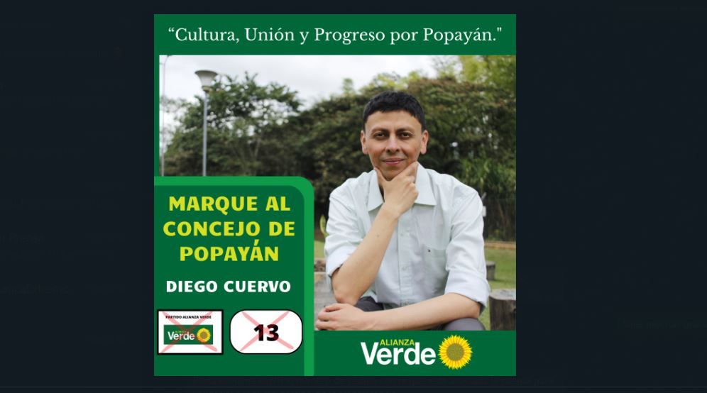 Popayán abraza su futuro cultural: Diego Alejandro Cuervo Malaver para el Concejo Municipal