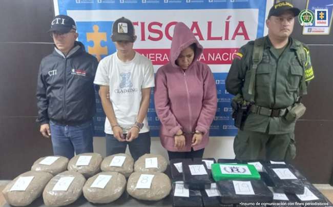 Perdieron la libertad por transportar 22 kilogramos de cocaína