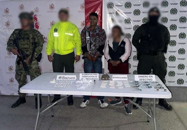 Dos personas fueron capturadas en allanamiento contra el tráfico de estupefacientes en Popayán