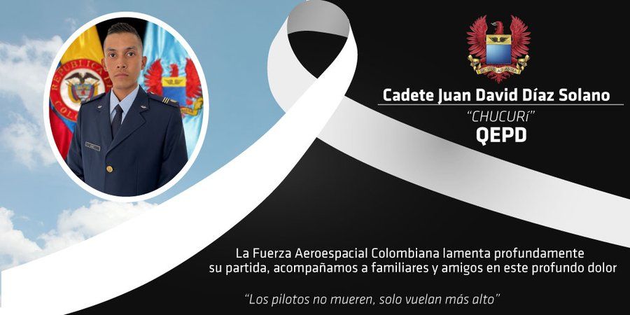 Murió el cadete Juan David Díaz,   tras salir herido en el accidente de la avioneta