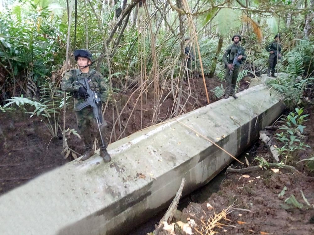 En la Costa Pacífica caucana Ejército encontró un sumergible utilizado para sacar cocaína