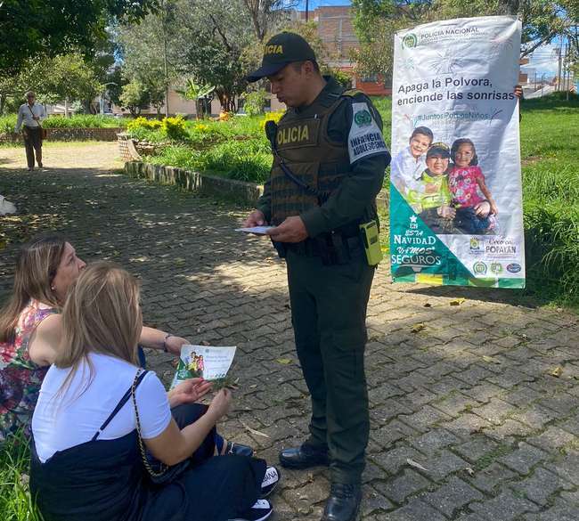 Popayán: campañas policiales para evitar que los niños, niñas y jóvenes manipulen pólvora