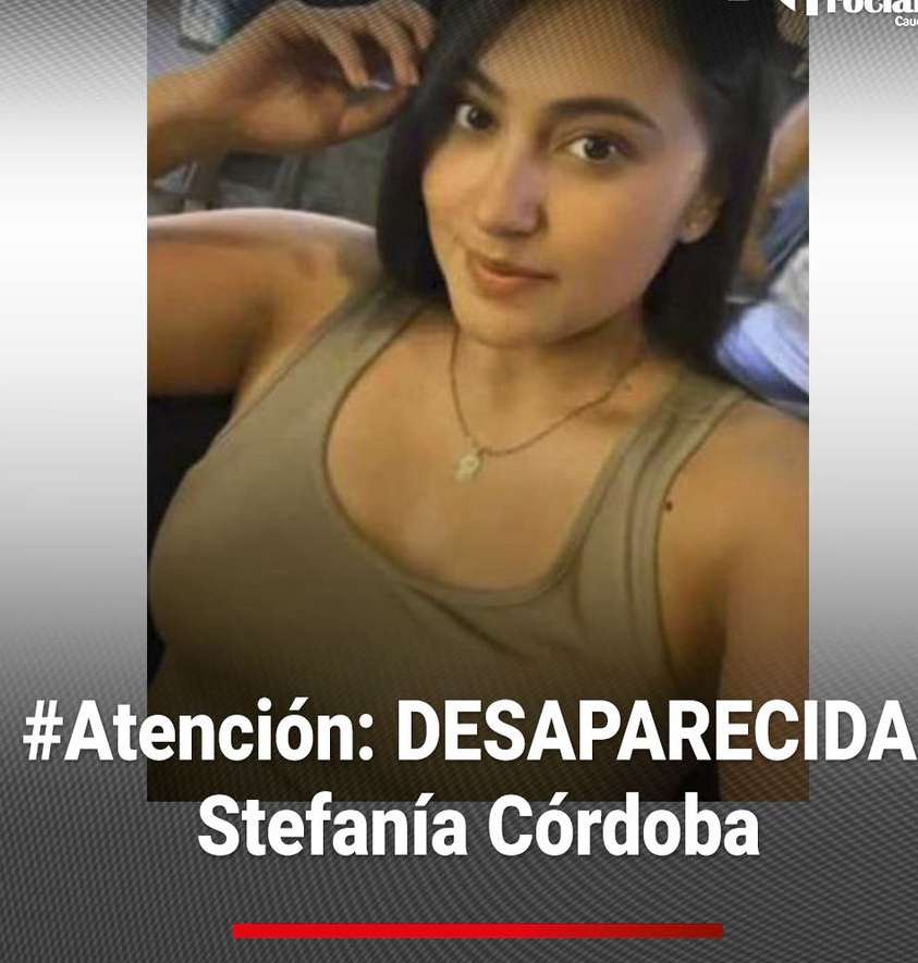 ¡Atención Popayán! Stefanía Córdoba desapareció en el sector de El Cairo, Cauca