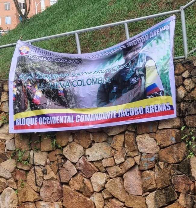 Disidentes de las Farc instalaron pancartas en López de Micay y Cali