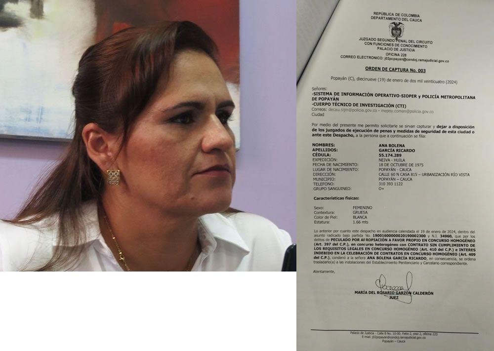 Exgerente de Indeportes Cauca es condenada y se dicta orden de captura en su contra