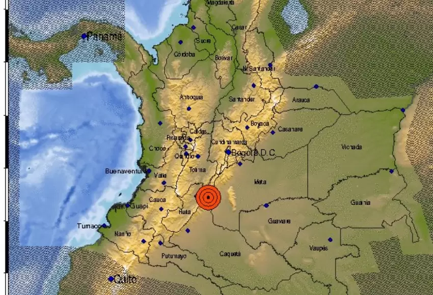 Tembló en Colombia: epicentro San Vicente del Caguán
