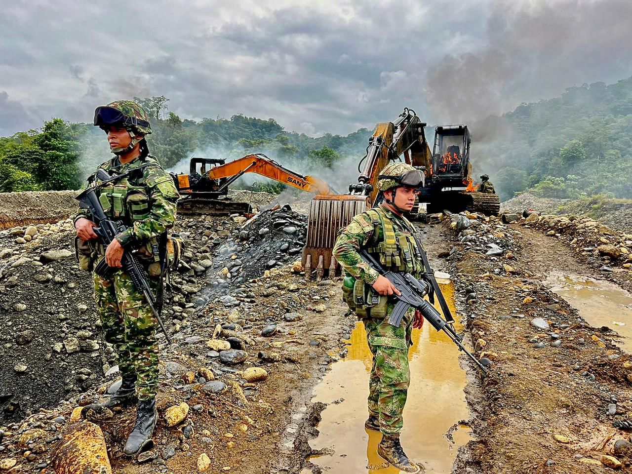 Golpe contra la Minería ilegal en Guapi, Cauca
