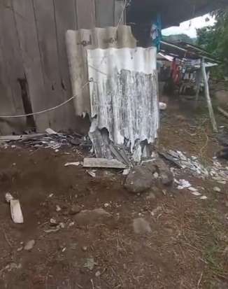 Explosivo lanzado por el Ejército destruyó humilde vivienda campesina