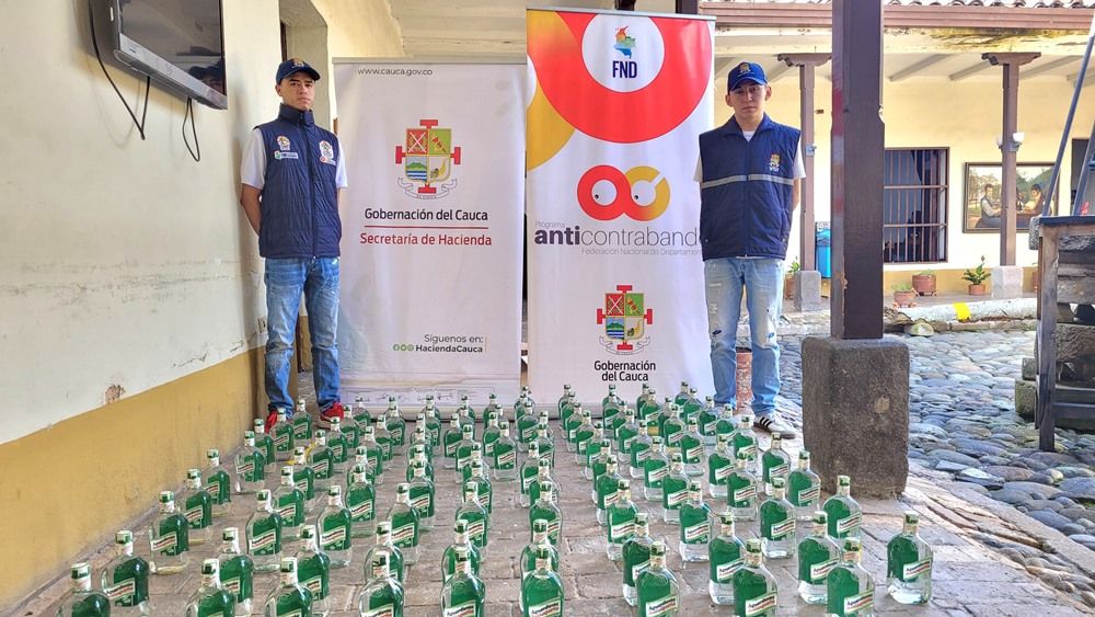 Incautadas 100 unidades de aguardiente Antioqueño en el Cauca