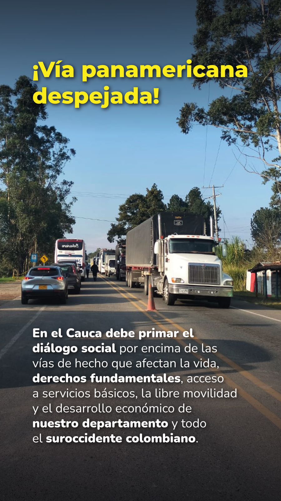 La Vía Panamericana se despeja: Caucanos reafirman el diálogo como camino hacia el bienestar