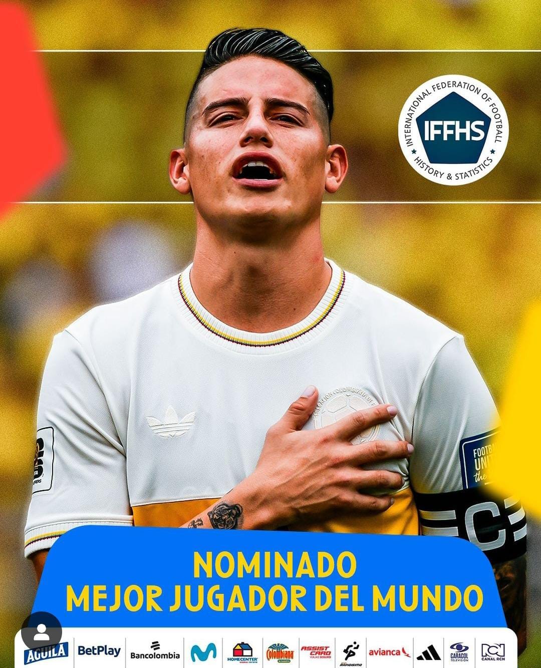 James Rodríguez es nominado a mejor jugador del mundo