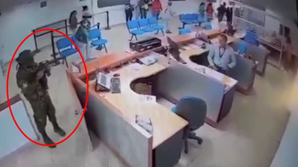 (Vídeo) De película: Así fue el robo dentro del Banco Agrario en Corinto, Cauca