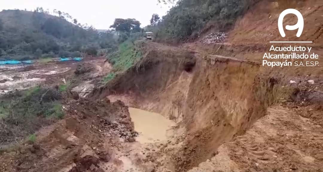 Deslizamiento de tierra afecta suministro de agua en Popayán: activan plan de contingencia