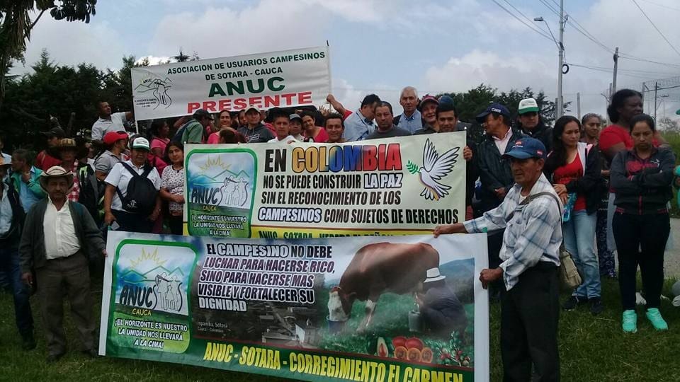 Paro campesino en el Cauca: ANUC anuncia movilizaciones