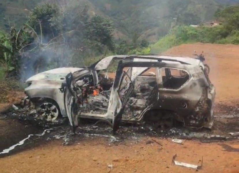 Operación militar en Patía, Cauca dejó un vehículo destruido de las disidencias