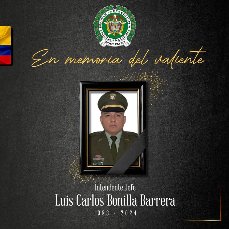 Un francotirador acabó con la vida del intendente jefe Luis Carlos Bonilla Barrera