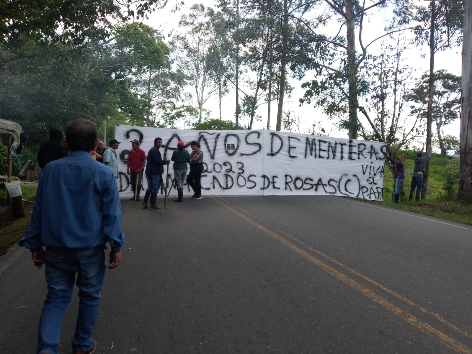 Bloqueada la vía Panamericana en el sur del Cauca