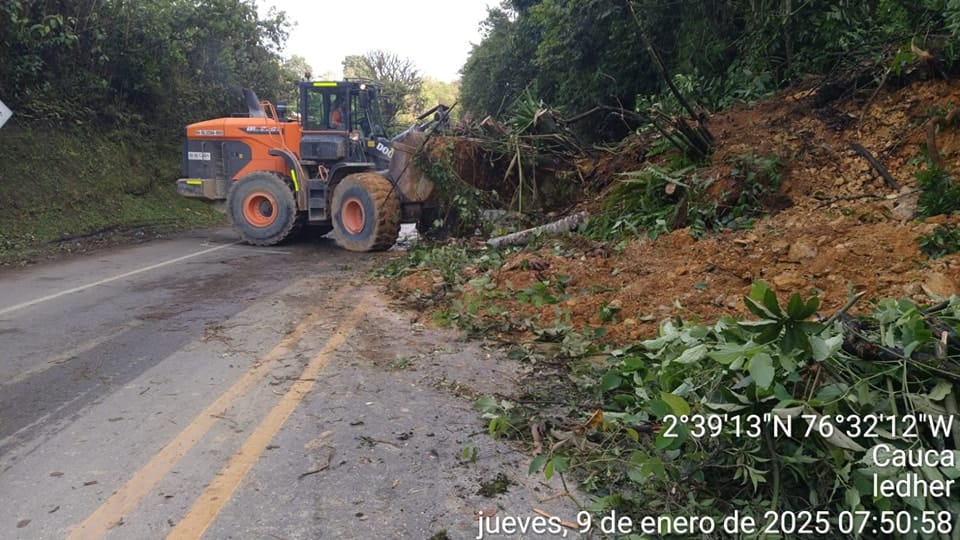 Alerta en el Cauca por deslizamientos en la vía Panamericana