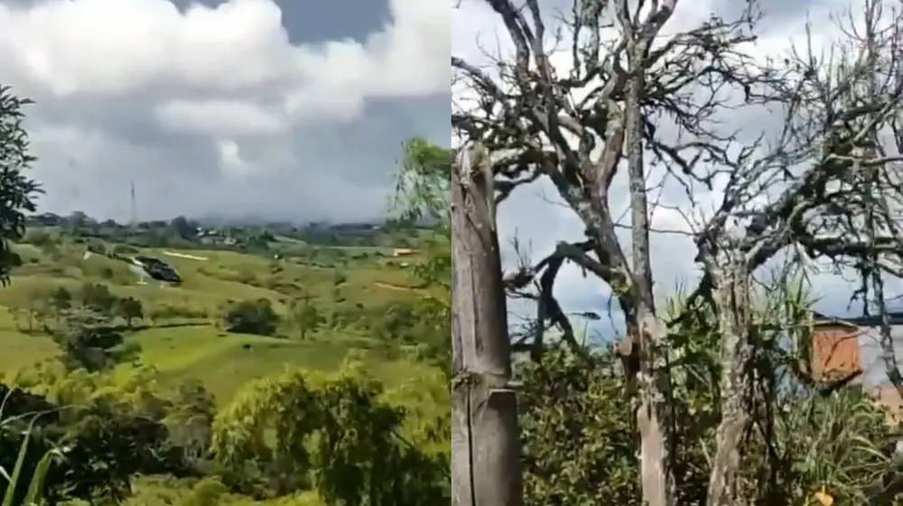 Policías frustraron el intento de hurto de helicóptero que transportaba dinero en el Tambo, Cauca