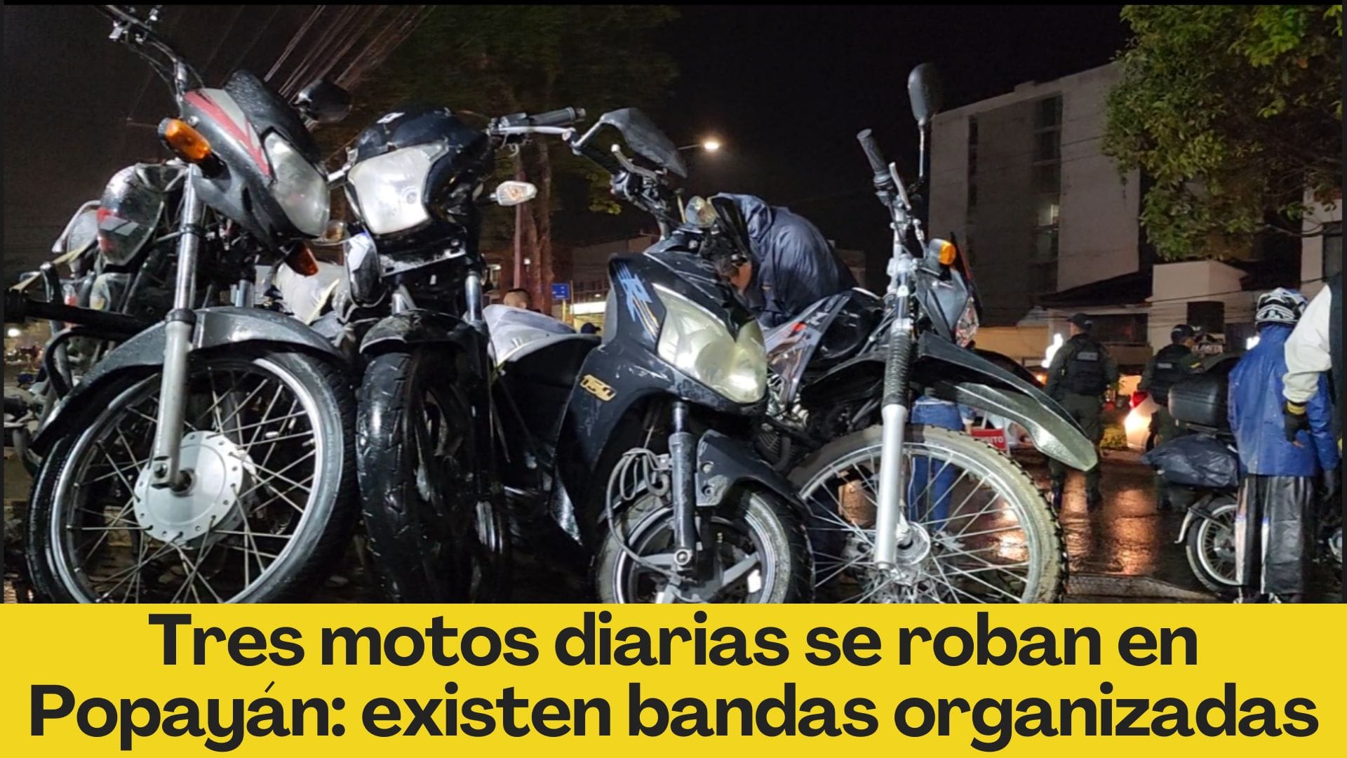 Tres motos diarias se roban en Popayán