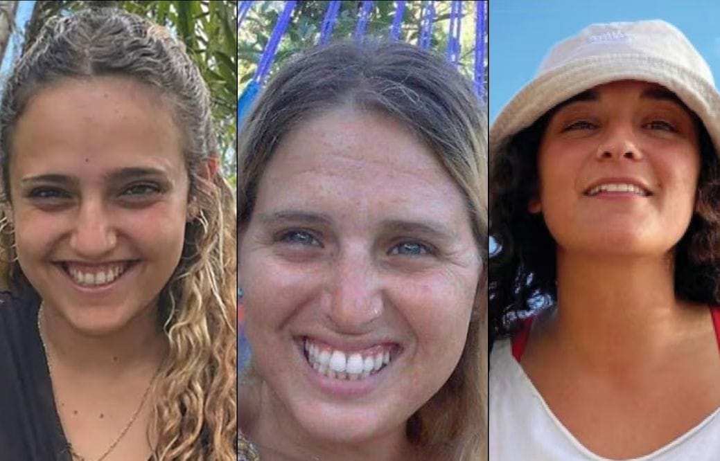 En libertad, las tres rehenes israelíes, mientras palestinos desplazados regresan a sus casas