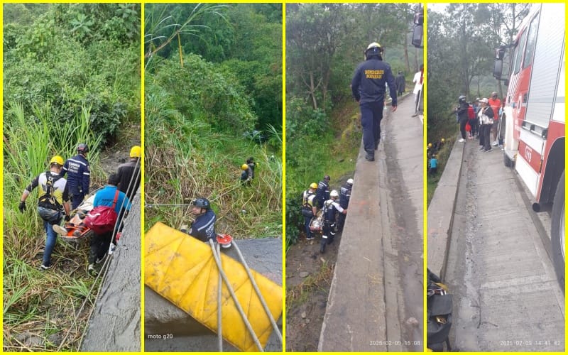 Seis heridos tras accidente en la vía a Coconuco: camioneta cayó a un abismo