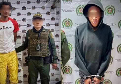 Policía Metropolitana captura a dos personas por hurto en el barrio La Ximena