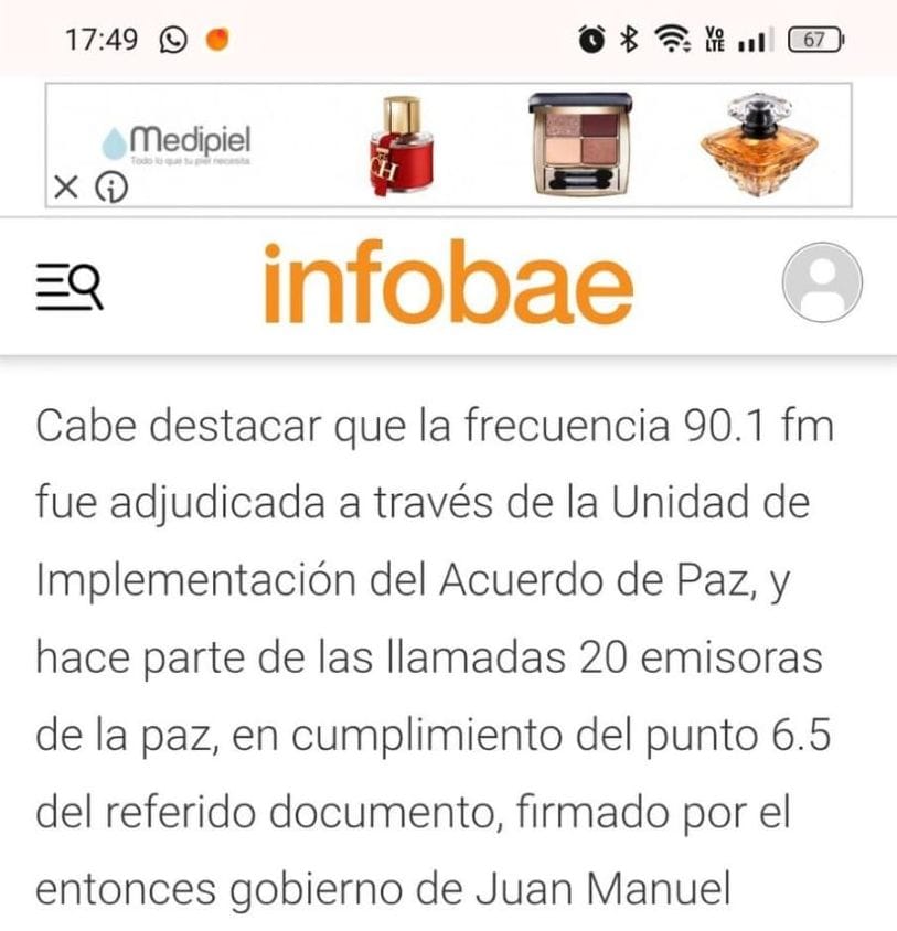 El portal Infobae sentenció de muerte a los periodistas de la Emisora de Paz de El Tambo, Cauca. 96.7 FM