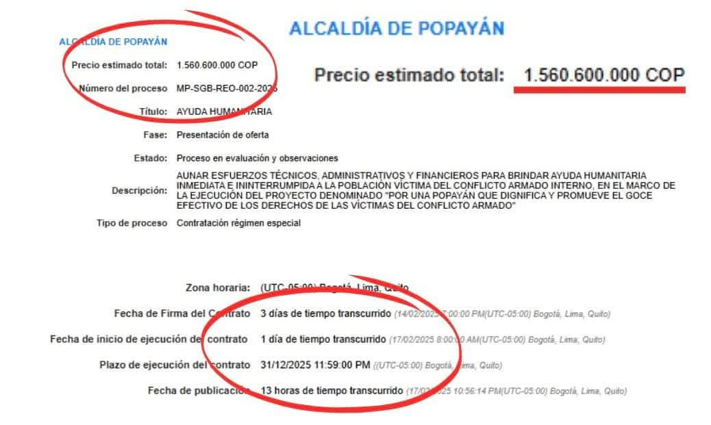 Contratación directa en Popayán: ¿Transparencia en jaque para las víctimas del conflicto?