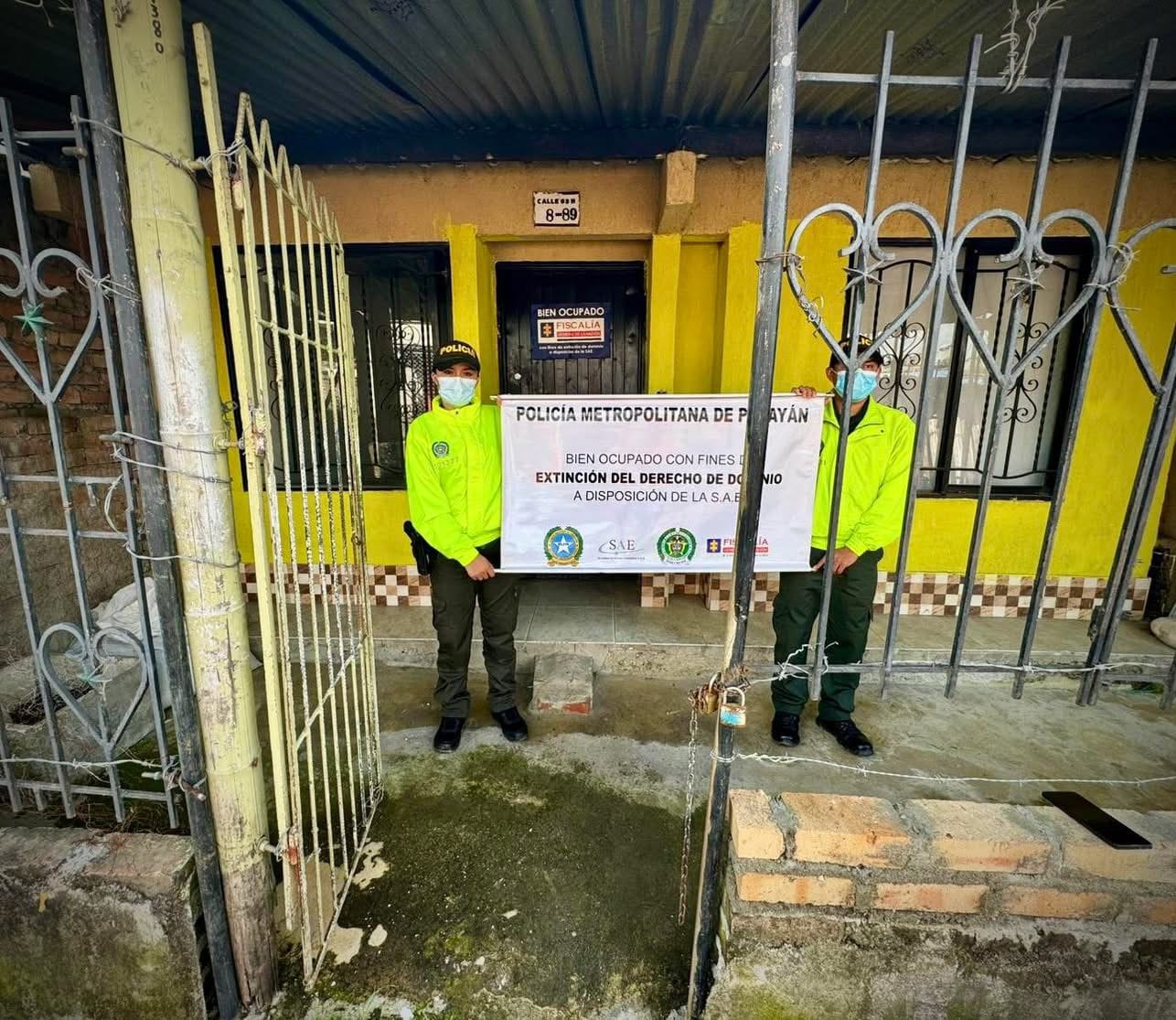 Bienes vinculados al expendio de drogas en Popayán, fueron objeto de extinción de dominio