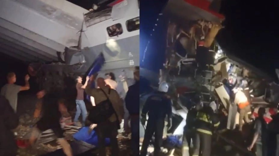 Colapsa de puente y cae sobre un tren en Briansk, Rusia: al menos tres víctimas mortales