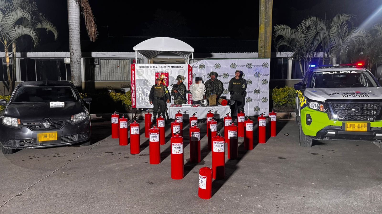 Ejército propina golpe al narcotráfico 280 kilos de marihuana incautados en tanques que simulaban extintores