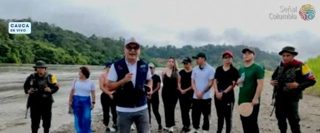 Así fue la liberación de los nueve contratistas y funcionarios de la Gobernación del Cauca