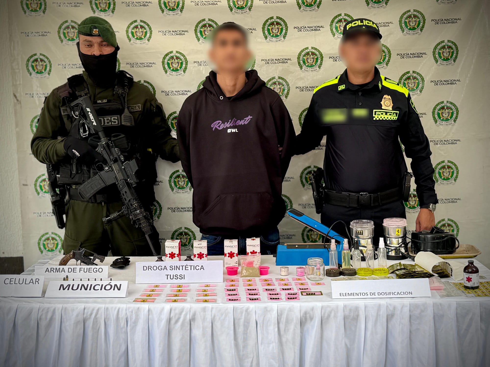 Incautan “Tusi” y ketamina en operativo contra el microtráfico en Popayán