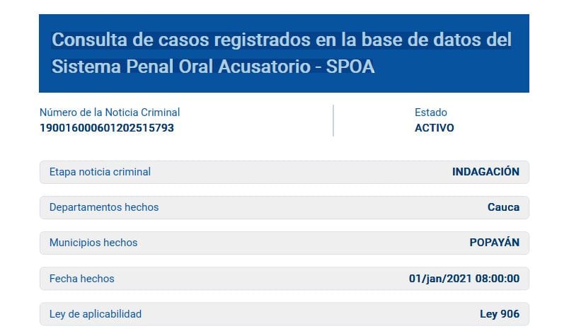 Popayán: Fiscalía investiga a esposa de César Sarria por presunto enriquecimiento ilícito