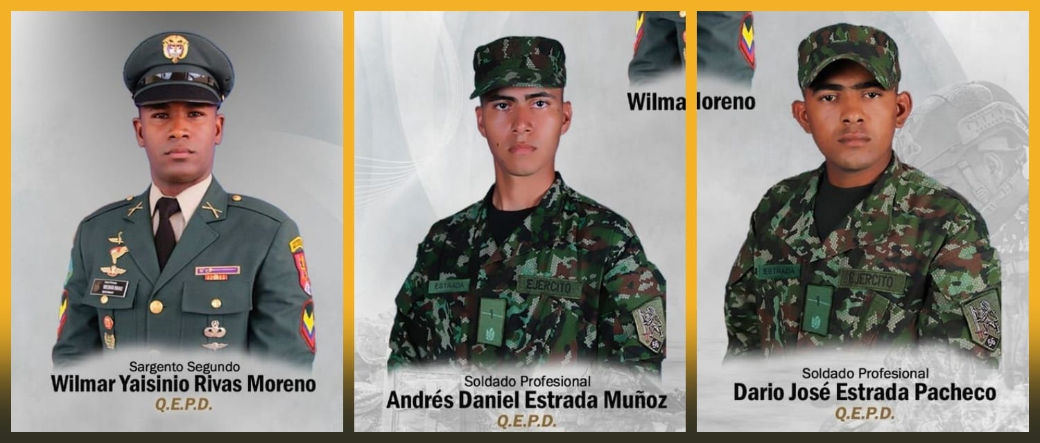 Tres soldados asesinados en El Naya, en medio de un ataque con drones