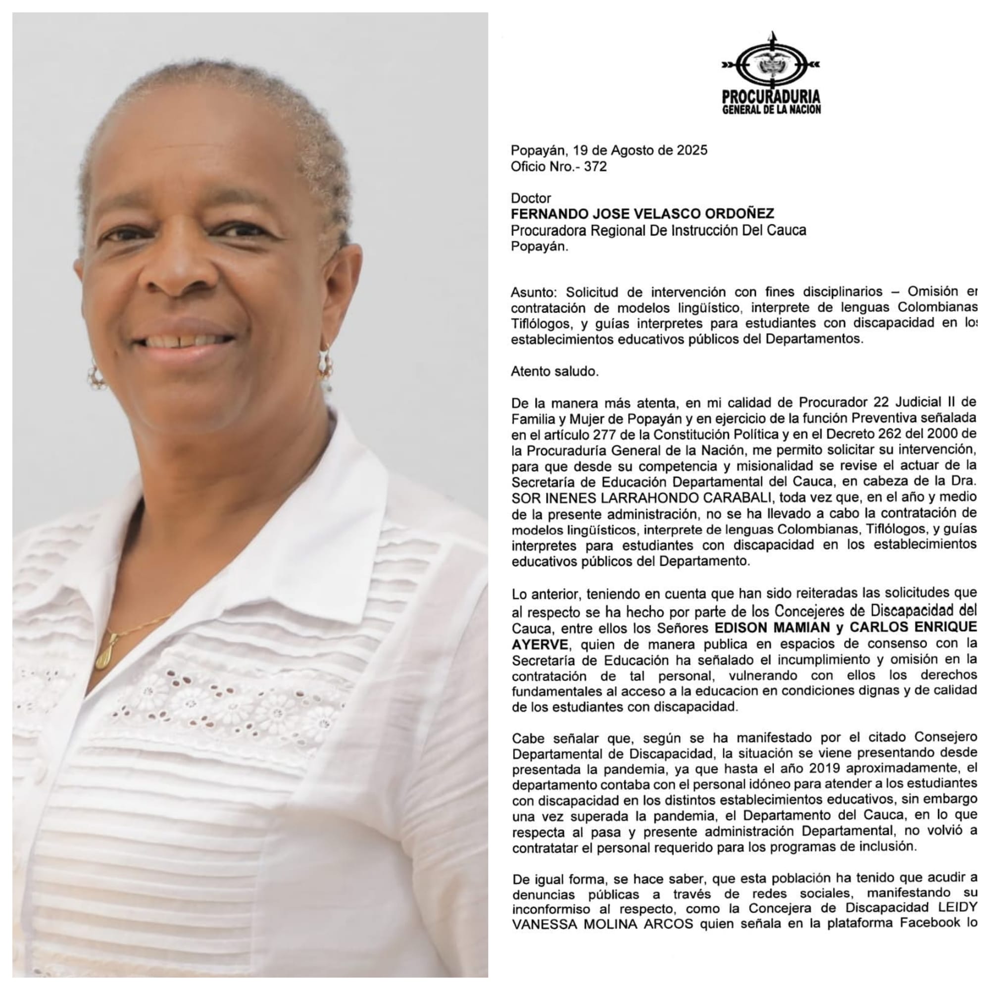 Procuraduría alerta omisión en inclusión educativa, Octavio Guzmán debe recomponer su gabinete