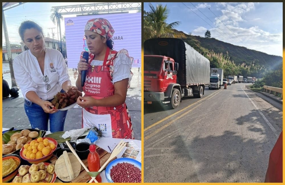 Congreso Gastronómico de Popayán advierte afectaciones por bloqueos en la vía Panamericana