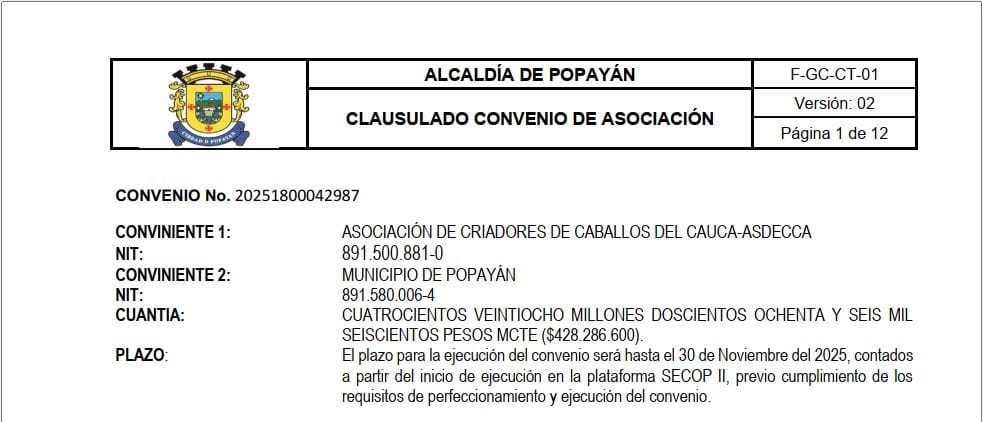 Indignación en Popayán por feria equina en complejo deportivo y convenio millonario con ASDECCA