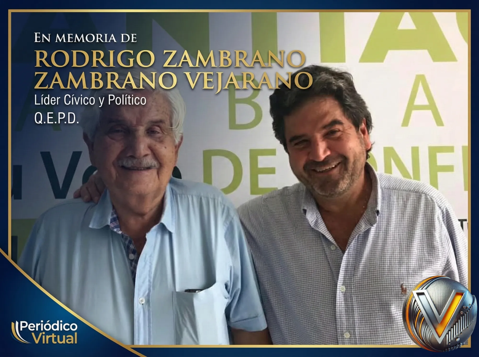 Popayán despide a un caballero: Falleció el ingeniero y líder cívico Rodrigo Zambrano Vejarano