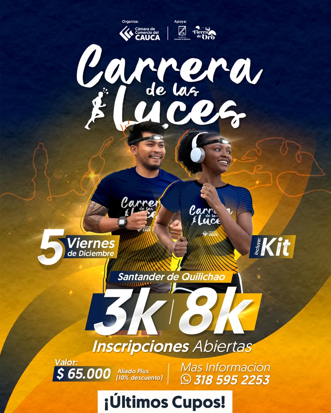 Santander de Quilichao iluminará el norte del Cauca con la ‘Carrera de las Luces’ este 5 de diciembre