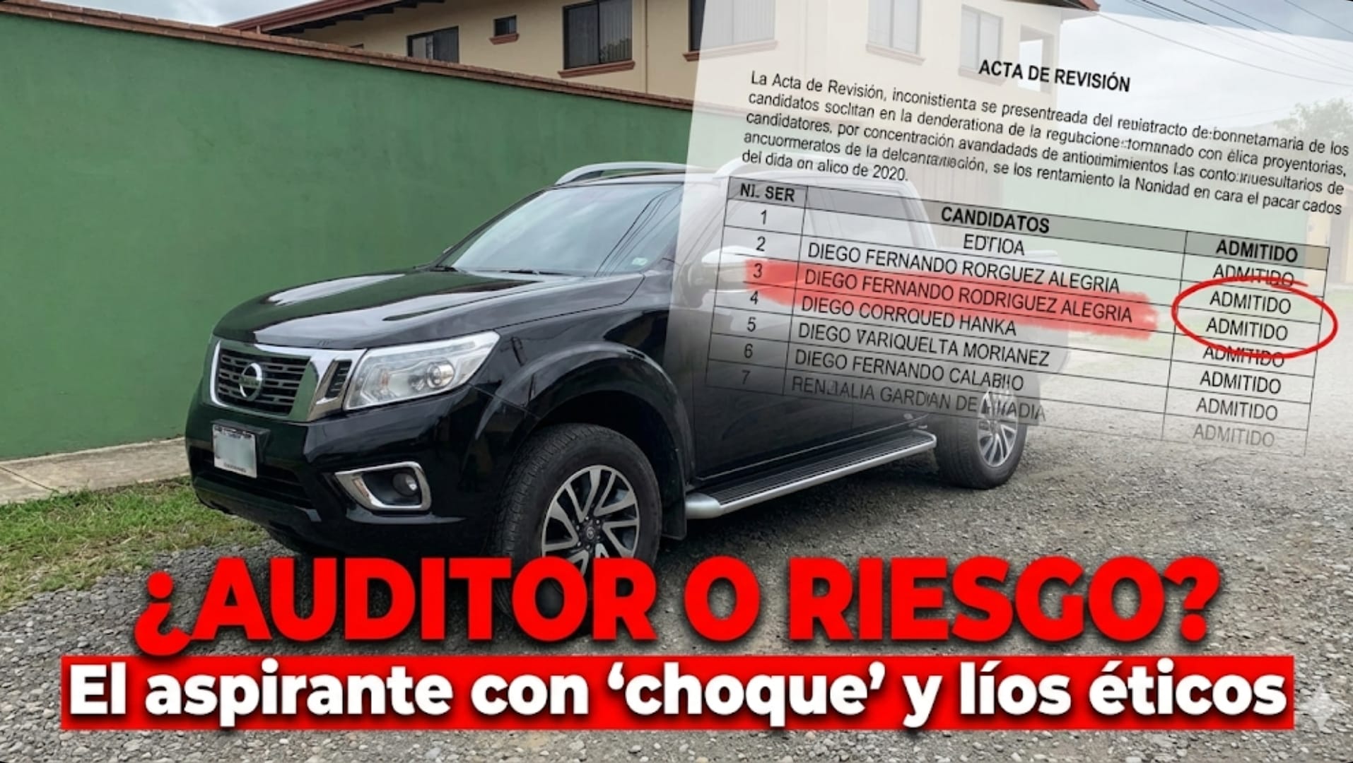 El "Vigilante" bajo la lupa: Diego Rodríguez busca auditar Movilidad Futura tras protagonizar escándalo vehicular de madrugada