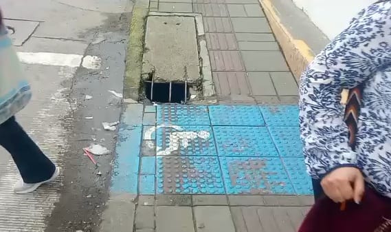 Esta es la trampa mortal que existe en inmediaciones de la plazoleta San Francisco de Popayán