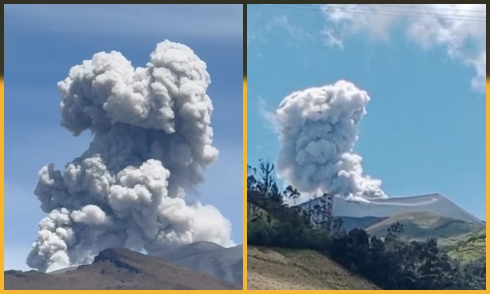Vídeos impresionantes de la nueva emisión de gases y cenizas en el Volcán Puracé