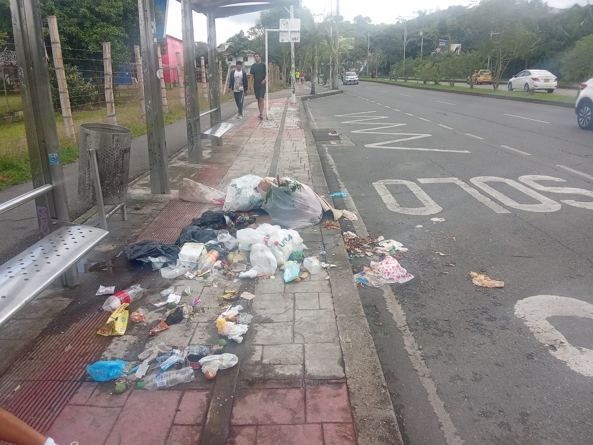 Payaneses deben caminar en medio de la basura; sucede en el sector de Pomona