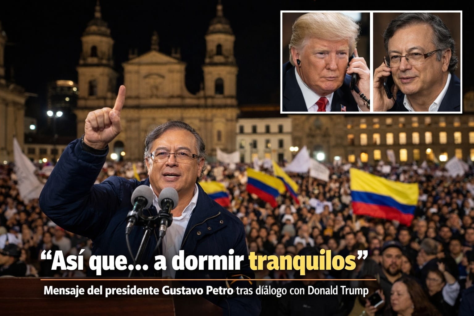 “Así que… a dormir tranquilos”: presidente Gustavo Petro tras diálogo con Donald Trump