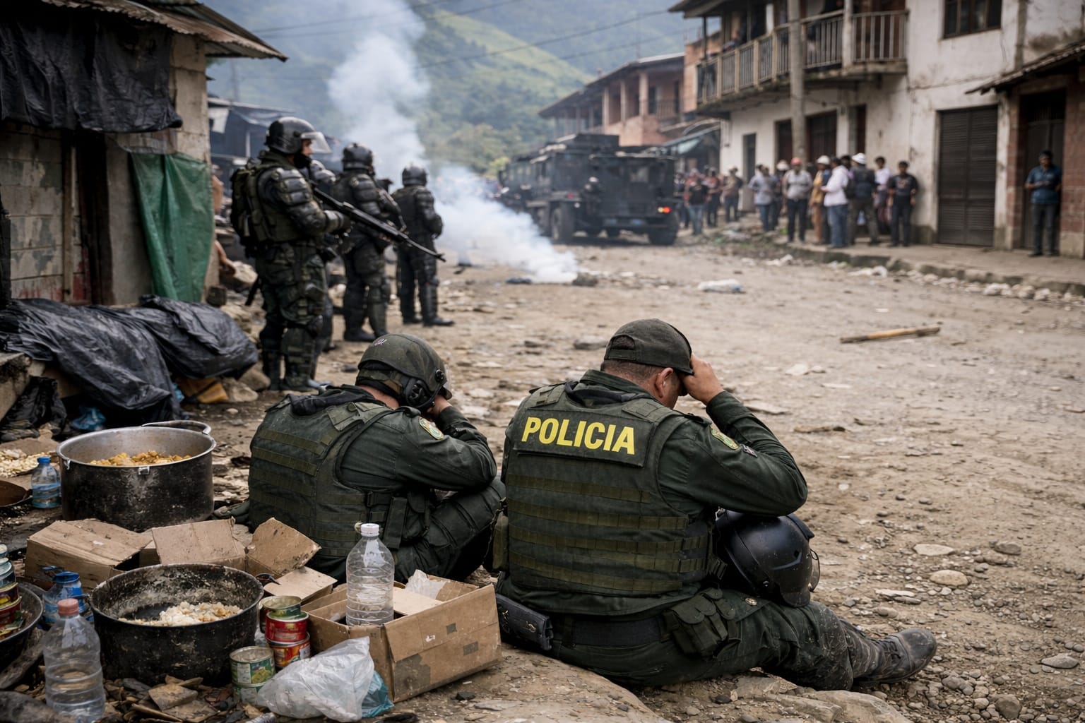 Policías en El Plateado estarían sin alimentos: autoridades guardan silencio