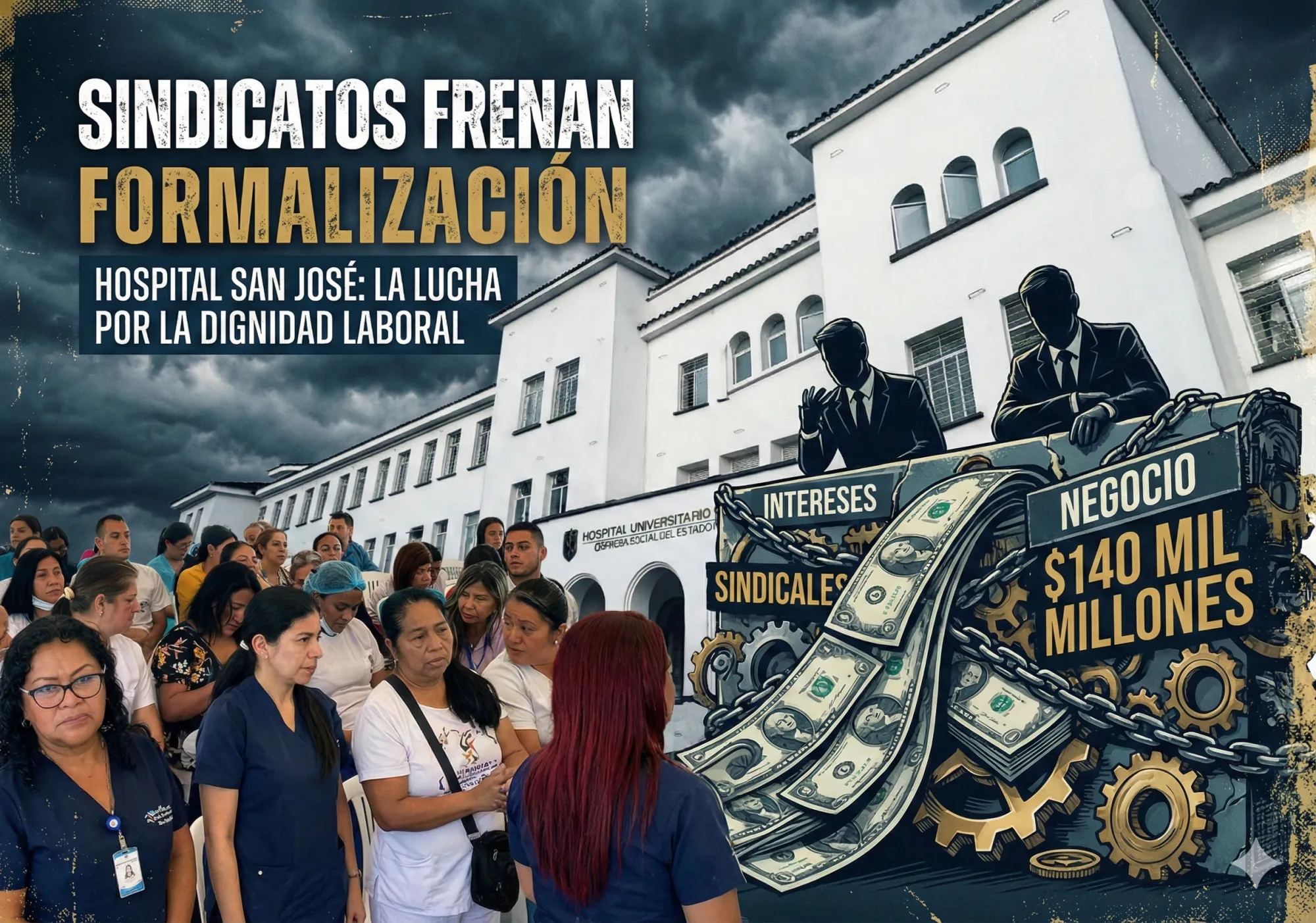 Denuncian que intereses sindicales bloquean estabilidad de 500 empleados en el Hospital San José de Popayán