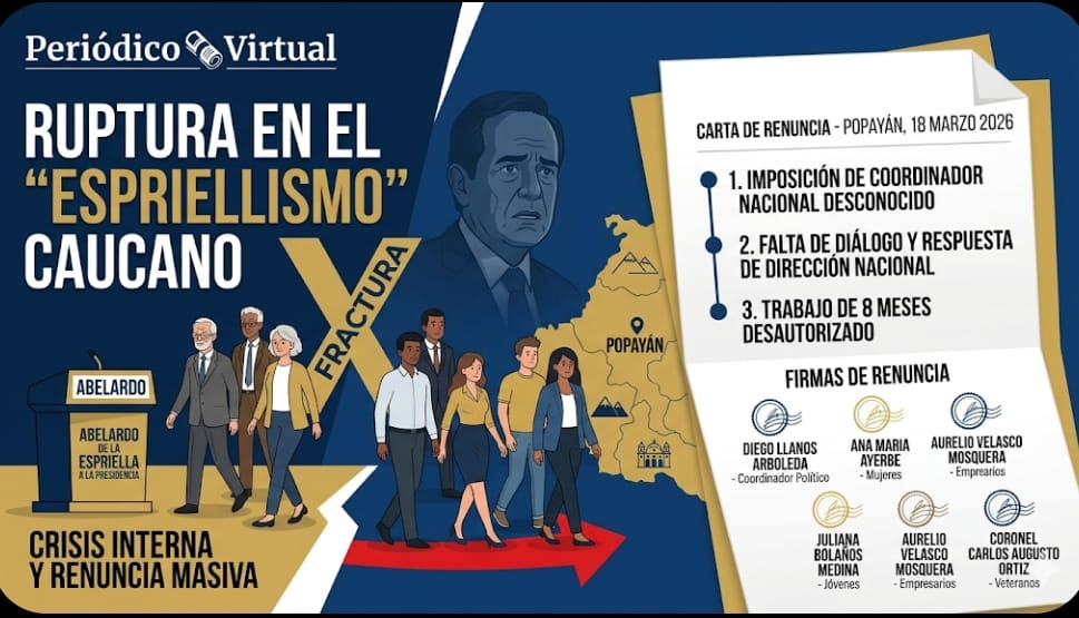 Crisis en el "Espriellismo" caucano: Renuncia en pleno el Comité Coordinador de la campaña presidencial